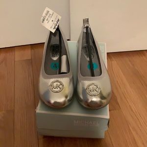 MK Girls Silver Shoes size 4